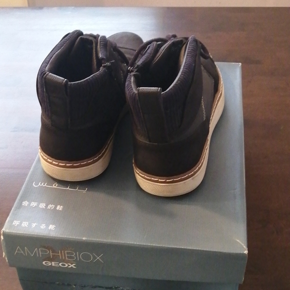 Geox U Mattias B Abx  Mens Black Leather Ankle Boots - Picture 7 of 15